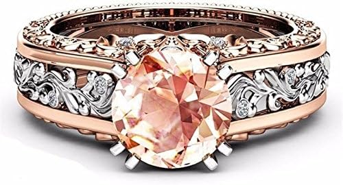 TOPAZ BRANCO & MORGANITE 925 Silver Women Jewelry Wedding noivado SZ 6-10