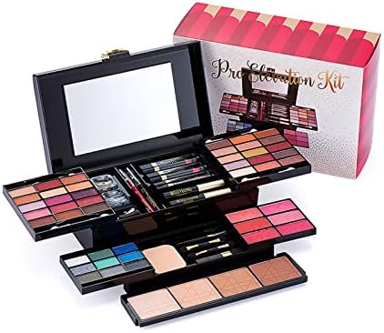 Kit de maquiagem para mulheres kit completo conjunto de presentes, incluindo espreitadelo de sobrancelha de brilho labial