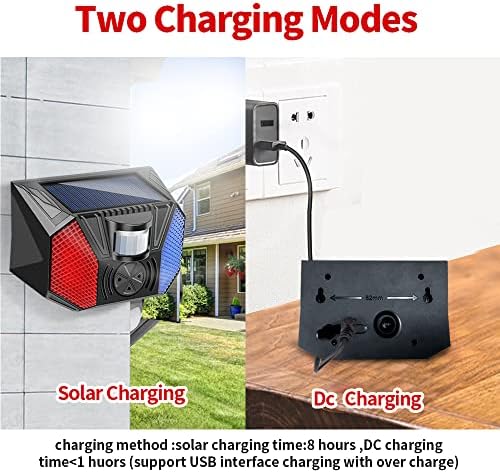 Luz de alarme de estroboscópio solar de chunhee com sensor de movimento sirene ao ar livre sirene de alarme com controle