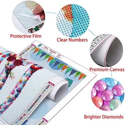 Kits de pintura de diamante para adultos, série de flores artes de diamante infantil tinta 5d iniciante em números, broca completa