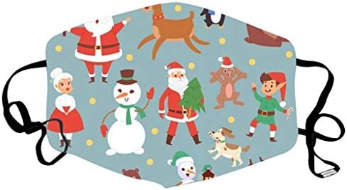 Kids Christmas Print Dupla-camada lavável protetor facial pode colocar a junta