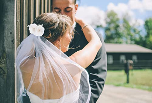 2pcs clipe de cabelo branca fluxo com pérolas de casamento pente pente de casamento do dia dos namorados Presentes de cabelo acessórios