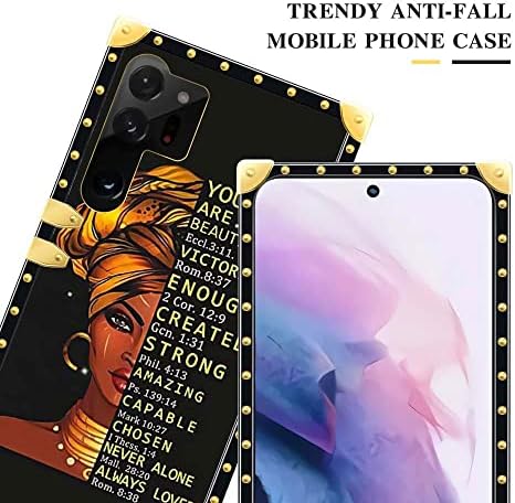 Tamefox Compatível com Samsung Galaxy S23 Caso Ultra, Caso Quadrado Cool Girl Para Mulheres Mulheres METAL METAL DE LUZO METAL Decorativo