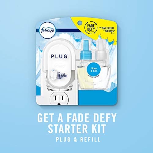 Febreze plug in areadores de ar, oceano, lutador de odor para odores fortes, refil de óleo perfumado