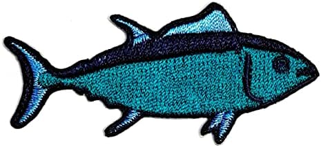 Kleenplus salmão peixe costurar ferro em manchas bordadas desenho animado peixe belo peixe marinho de peixe de peixe