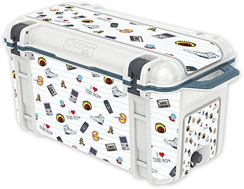 MightySkins Skin Compatível com OtterBox Venture 65 QT Cooler - Ame os anos 90 | Tampa protetora, durável e exclusiva do encomendamento