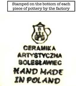 Descanso de colher de cerâmica polonês - renda prateada
