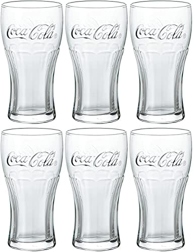 Aderia B-5469 Coca-Cola Genuin Glass, 12,5 fl oz, Clear, conjunto de 48, fabricado no Japão