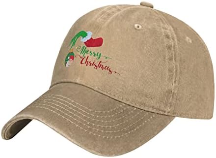 Capinho de beisebol simples de Feliz Natal, Retro Ajustável Chapéus de pai para homens/mulheres