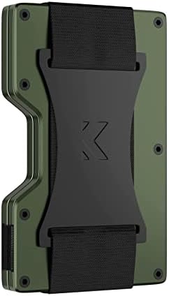 Carteira de metal keymarx para homens slim minimalista rfid bloqueando bolso frontal bolso de fibra de carbono portador de