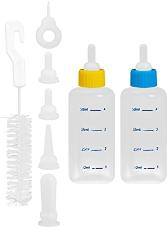 Happyyami biberones para bebes bebes animais de estimação kit de cachorro gatinho garrafa de enfermagem 50ml 4 conjuntos de