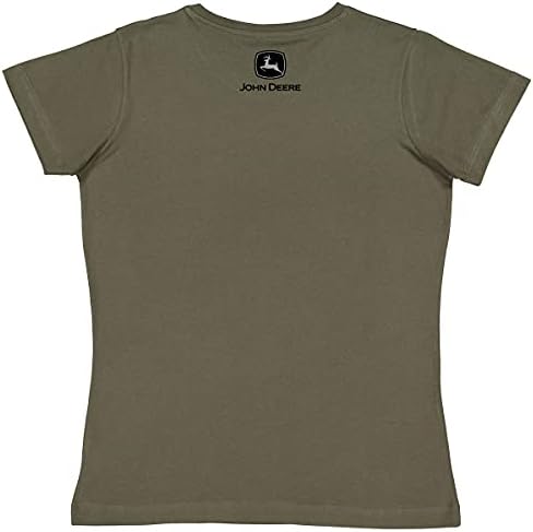 John Deere Women's Olive Manga curta T-shirt Faith Family-olive-M