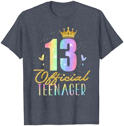 13 Coroa oficial da adolescente de 13 anos de 13 anos de camiseta de 13 anos