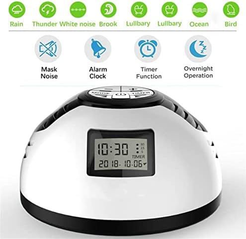 Toewoe White Noise Sound Machine, 8 sons suaves, máquina de som para adultos e bebê, timer automático, máquina de ruído portátil