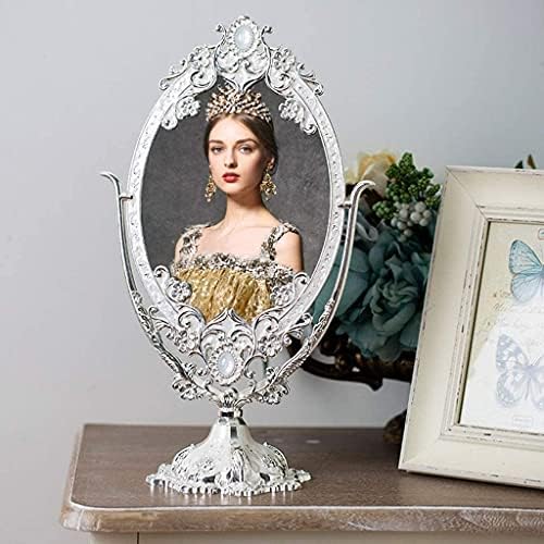 Espelho de espelho cosmético de ataay, espelho grande de penteado com suporte, espelho de vaidade de dupla face 360 ​​graus rotação