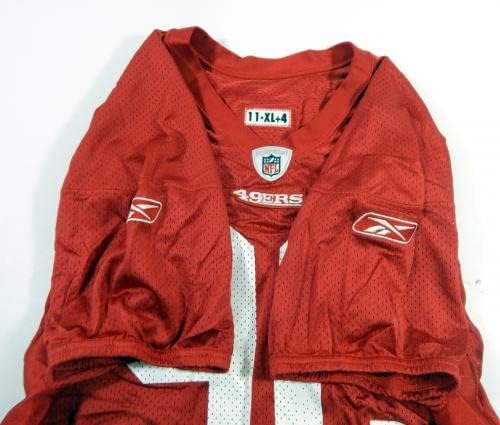 2011 San Francisco 49ers Will Tukuafu 92 Jogo emitido em Red Practice Jersey XL 90 - Jerseys não assinado na NFL usada