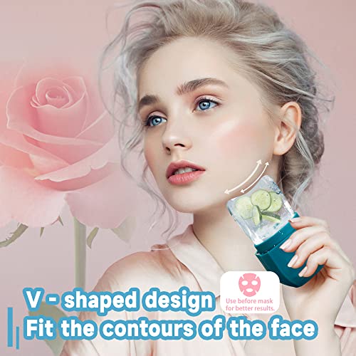 Vickhoho Facial gelo rolo de silicone à prova de vazamentos, cubos de beleza Ice ilumina os poros de pele/encolhimento/reduz