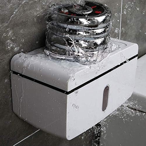 Caixa de papel do banheiro CDYD, suporte de papel higiênico, bandeja de vaso sanitário, tubo de papel à prova d'água sem socos