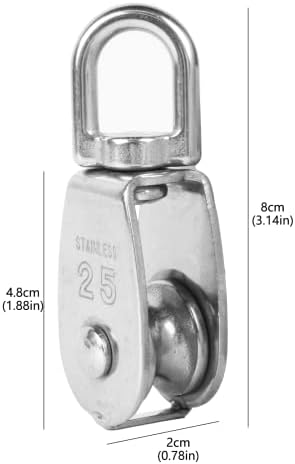 M25 Polia de 25 mm 304 Bloco de polia de arame de aço inoxidável de aço inoxidável