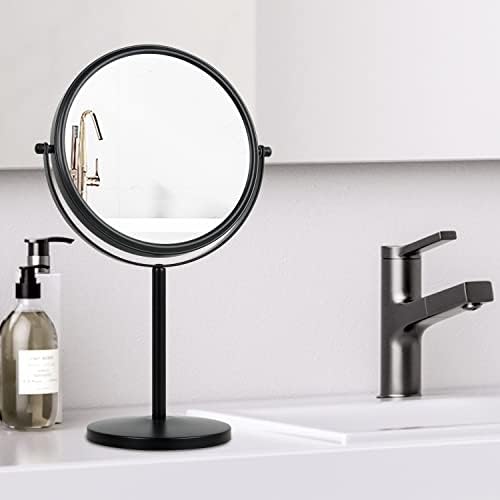 ALHAKIN 10X MAGAÇÃO MELHOREP, espelho de mesa de 8 polegadas, dupla face com ampliação, espelho de maquiagem giratório para banheiro,