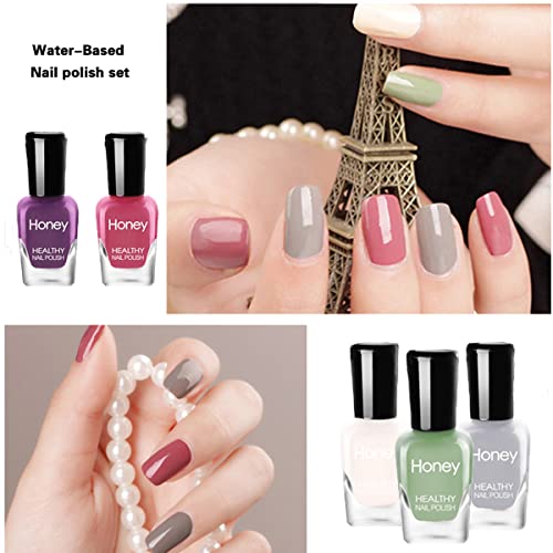 Conjunto de esmaltes de tophany-não tóxico à base de água, descascamento de odor fora do esmalte de unhas de unhas de unha