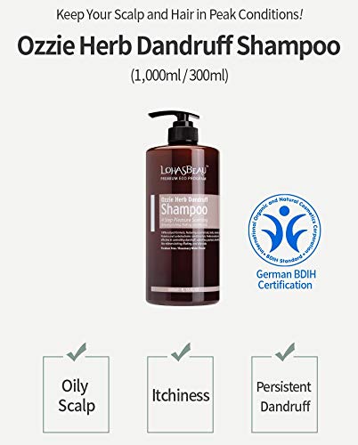 Lohasbeau Ozzie Herb Casa Shampoo / 300ml ou 1000ml / Cabelo vegano fabricado australiano e reparo do couro cabeludo
