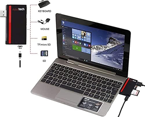 Navitech 2 em 1 laptop/tablet USB 3.0/2.0 Adaptador de cubo/micro USB Entrada com SD/micro SD Reader compatível com Lenovo Ideapad