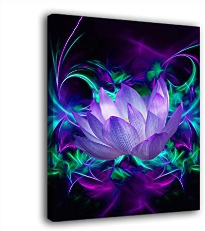 Purple Lotus Flower Canvas Arte da parede Decoração de decoração Posters de impressão de impressão Arte Arte Impresso Presentes