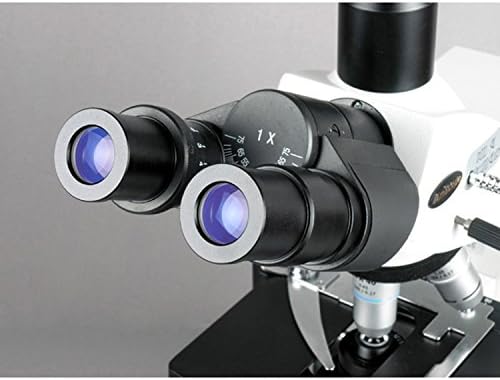 Microscópio de composto trinocular AMSCOPE T690C, ampliação de 40x-2500x, oculares super em largura WH10X e WH25X, objetivos infinitos,