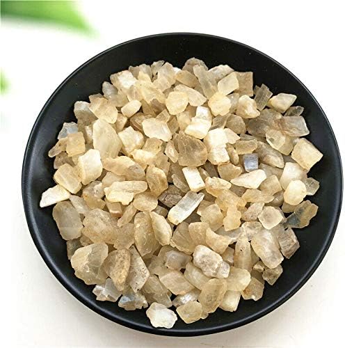 Ertiujg husong306 50g natural não polido de lua branca para pedra de cascalho de cristal cálculos de cascalho de cristal cristal