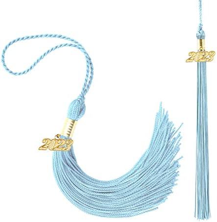 2pcs 2023 Trassels de graduação 2023 Taxada clássica de graduação com 2023 anos de graduação Tassel Charms para tampa de graduação,