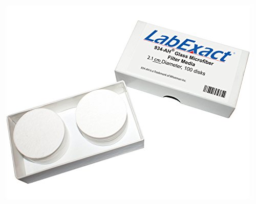 LABEXACT 1200024 GRADE 934AH VIDRO FILTRO DE Microfibra, vidro de borossilicato sem fichas, 1,5 µm, 2,1cm