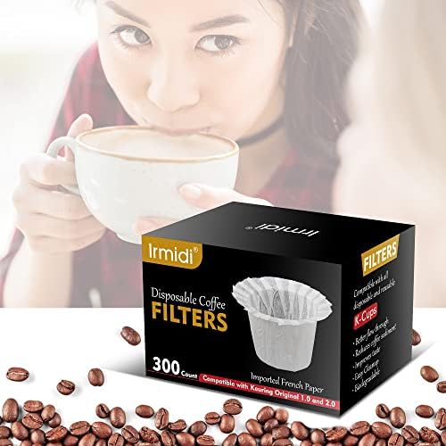 Filtros de papel de café descartáveis ​​300 contagem K Filtros de café da Copa para Keurig Brewers Sirty Sirt 1.0 e 2.0, filtro de