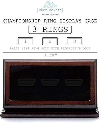 Chez Monett Championship Ring Exibir Exibir caixa de armazenamento de anel grande