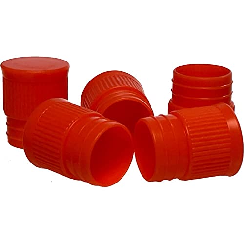 Tubos de teste de plástico com tampas de laranja, 16x125mm, poliestireno, Karter Scientific
