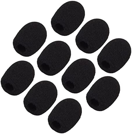 Couch Capas de animais de estimação de 10 PCs por capa Tampa de microfone/fone de ouvido com pacote de microfones e Microfone Black