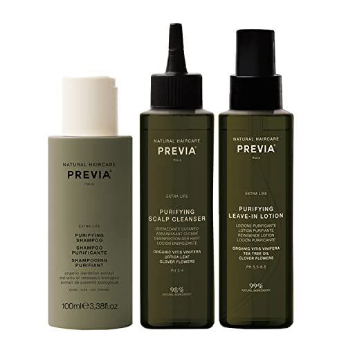 Kit de tratamento de couro cabeludo da Previa Purification-Life Extra Life Shampoo, Cleanser e Loção de Cabelo de Licitação