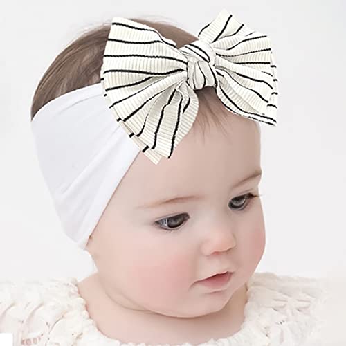 Criança infantil infantil garotos meninas listra bowknot impressão tampa de chapéu de cabeceira de cabelo acessórios de cabelo