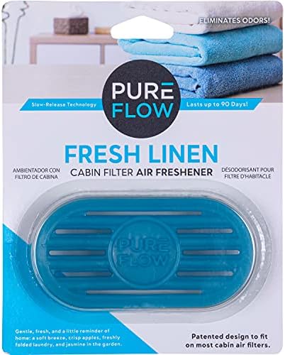 Filtro de ar da cabine pureflow pc99238x e refrigerante de ar de cabine de linho fresco com eliminador de odor, encaixa 2017-22