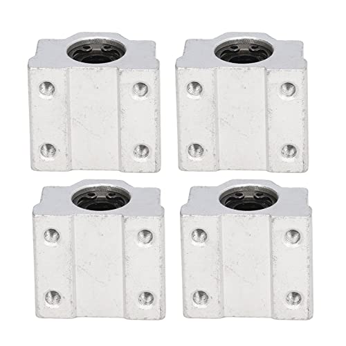 Bloco de lâmina de rolamento de esferas linear, 4pcs scs8uu linear rolamento de esferas de rolamento de esferas, alumínio