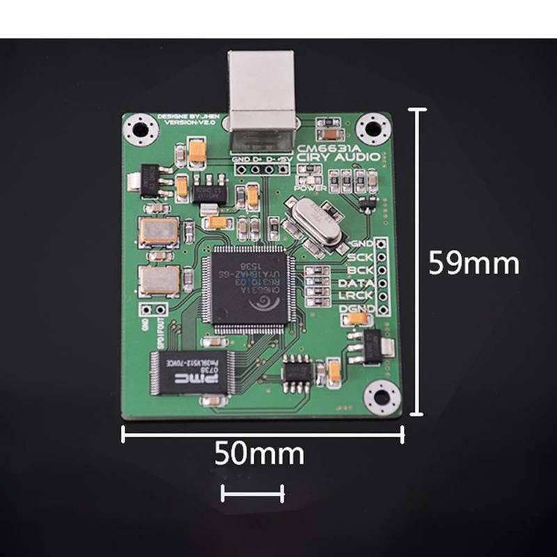 CM6631A Interface Digital 24bit/192kHz USB para Fibra óptica coaxial SPDIF I2S Converter DAC Placa