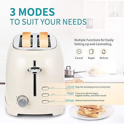 Toastro Ultreanas 2 fatia com slot extra-largo para brindar bagels, pães, waffles e muito mais, material de aço inoxidável