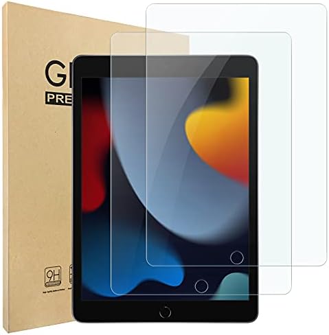 Hianjoo Screen Protector [2-Pack] Compatível com iPad 10.2 2021/2020/2019, [HD Clarity] [9 dureza] Substituição de vidro temperado para