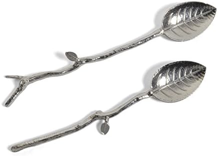 Crosby & Taylor Twig Condimento de Condimento Spoons, Conjunto de 2