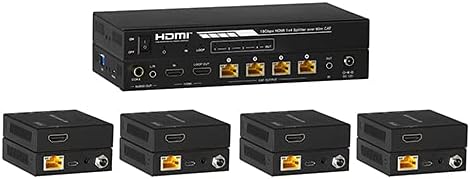 Amplificador de distribuição KanexPro HDMI® 1x4 sobre saídas CAT5E/6 e POC 60m