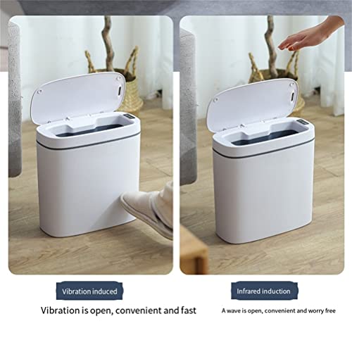 Lixo de banheiro sem toque aiwe7d com tampa de tampa para a cozinha o escritório do quarto de casa sensor de movimento