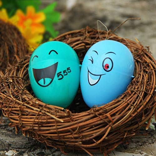 NUOBESTY CRIANÇAS Toys 24pcs plástico ovo de páscoa brilhante ovos vazios ovos de decoração de diy artesanato para