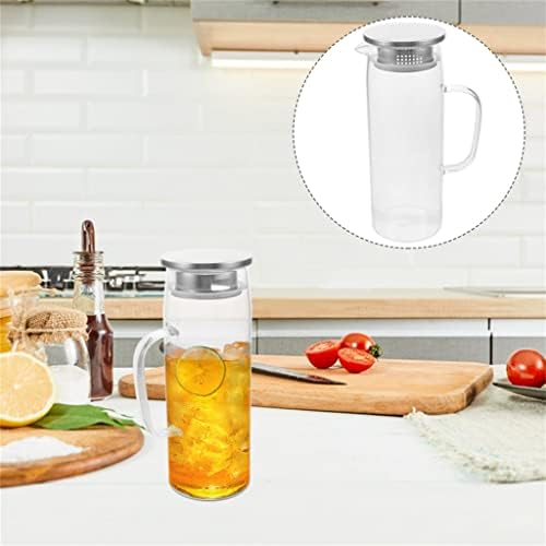 N/A A jarro de suco de vidro Kettle transparente chaleira clara com a tampa do filtro Drinkware de cozinha resistente a tampa