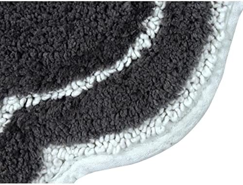 Super absorvente tapetes de banho 100 % algodão para o banheiro não deslizamento: 21 WX54 L | Belo padrão tufado, forma de retângulo