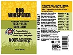Cães shisperer tick + repelente de pulgas, natural, força extra, eficaz em cães e suas pessoas